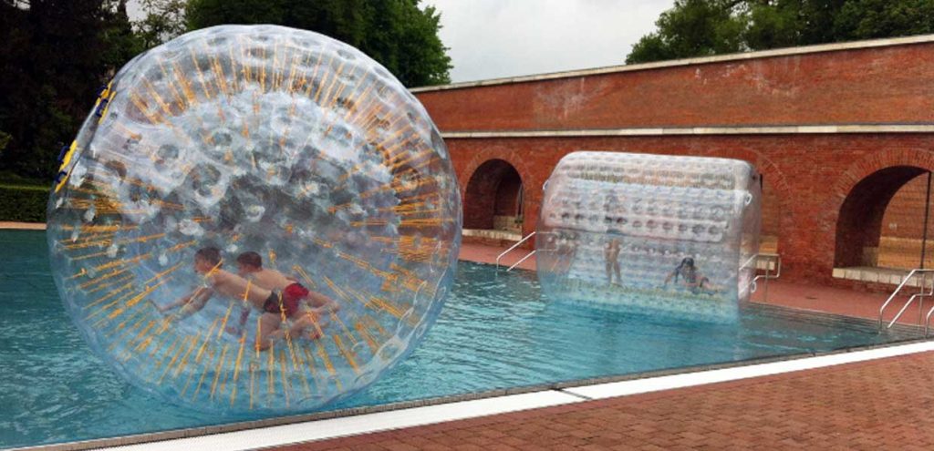 Aqua Zorbing mit Original Zorb und mit dem Zylinder