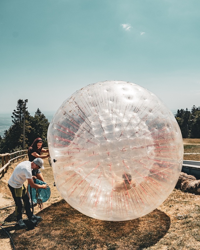 New Zorbing site in Pohorje, Slovenia